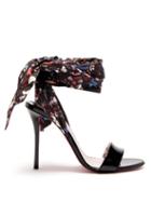 Christian Louboutin - Fetish De Desert 100 Leather Sandals - Womens - Black Multi
