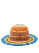 Matchesfashion.com Etro - Striped Crocheted Cotton Blend Hat - Womens - Multi