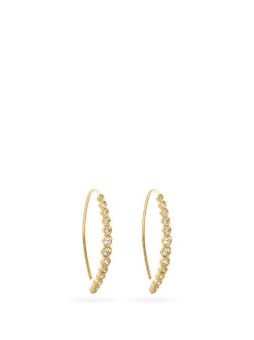 Matchesfashion.com Jacquie Aiche - Graduated Diamond & 14kt Gold Earrings - Womens - Crystal