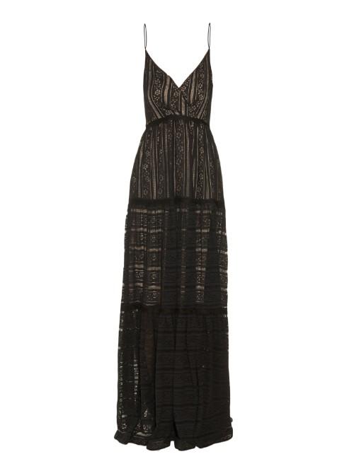 Erdem Solene Floral-striped Lace Gown