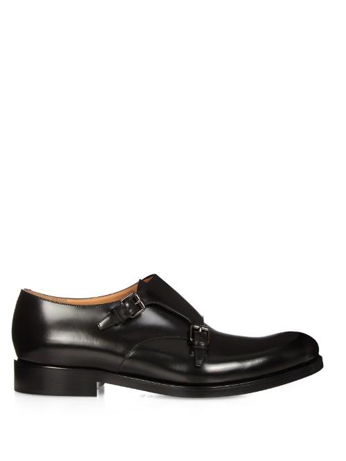 Valentino Double Leather Monk-strap Shoes