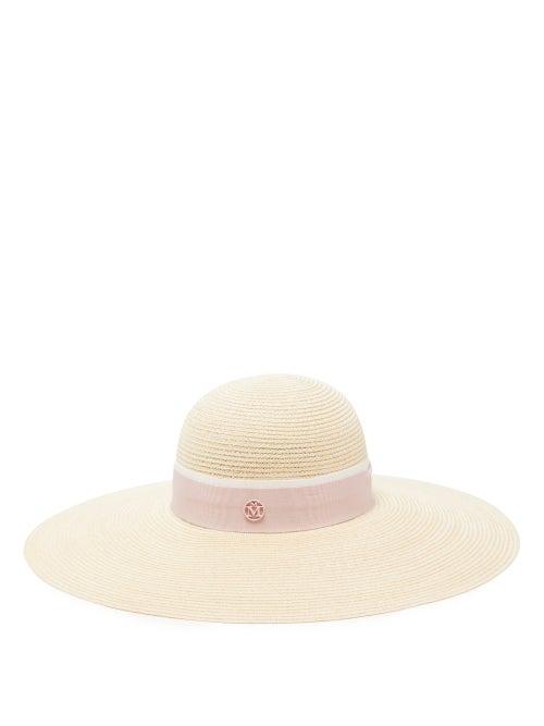 Matchesfashion.com Maison Michel - Blanche Straw Hat - Womens - Pink
