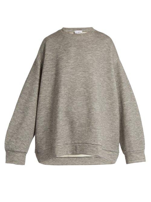 Matchesfashion.com Raey - Crew Neck Cashmere Blend Sweatshirt - Womens - Grey