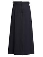 Gabriela Hearst Eleanor Wide-leg Twill Cropped Trousers