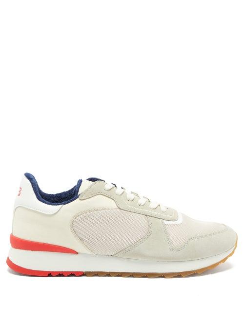 Matchesfashion.com Orlebar Brown - Oleta Suede And Mesh Trainers - Mens - White Multi