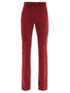 Matchesfashion.com Pallas Paris - Hubble High-rise Cotton-needlecord Trousers - Womens - Burgundy
