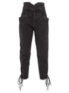 Matchesfashion.com Isabel Marant - Nubaia High-rise Cropped Jeans - Womens - Black