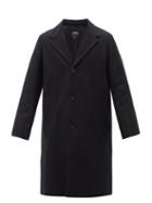 A.p.c. - Robin Brushed Wool-blend Coat - Mens - Dark Blue