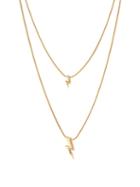 Matchesfashion.com Isabel Marant - Flash Crystal Embellished Lightning Bolt Necklace - Womens - Gold