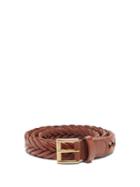 Anderson's - Braided-leather Belt - Mens - Brown