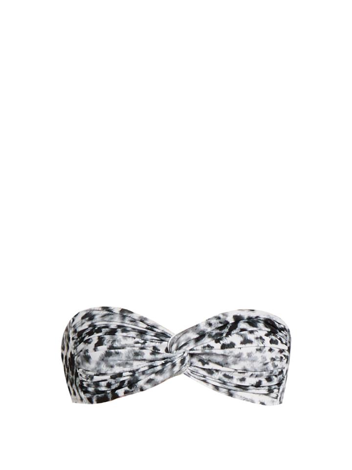 Norma Kamali Johnny D Leopard-print Bikini Top