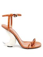 Matchesfashion.com Givenchy - Horn-effect Leather Sandals - Womens - Tan