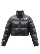 The North Face - Nuptse Cropped Quilted Down Jacket - Womens - Black