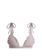 Matchesfashion.com Made By Dawn - Traveler Triangle Bikini Top - Womens - Light Grey