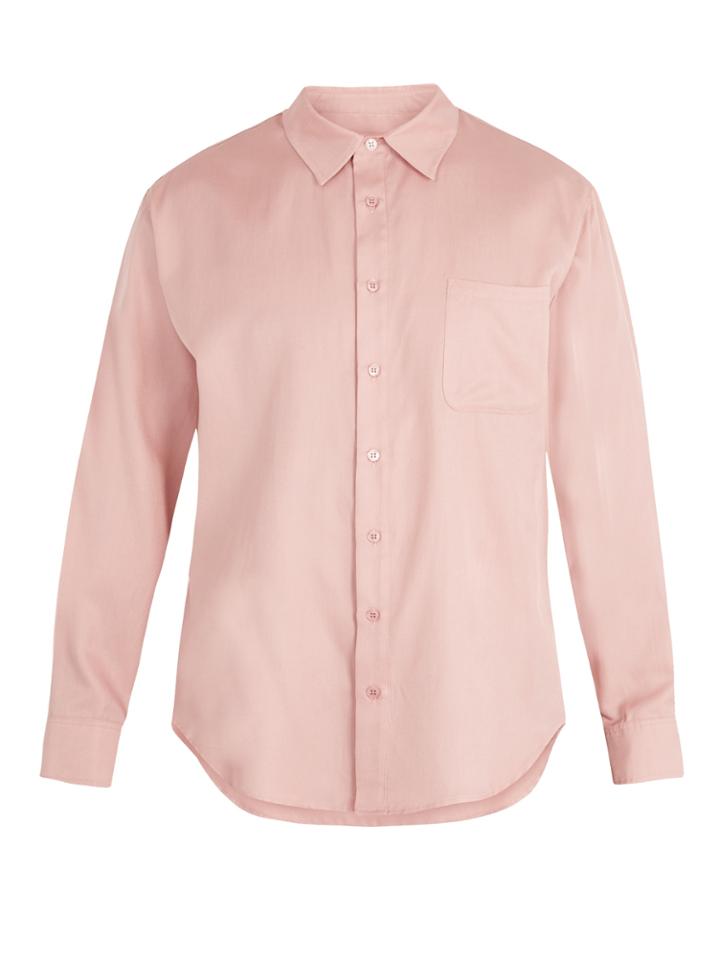 Sies Marjan Point-collar Silk-blend Twill Shirt