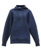 Matchesfashion.com Adidas By Stella Mccartney - Jersey Hooded Sweatshirt - Womens - Navy