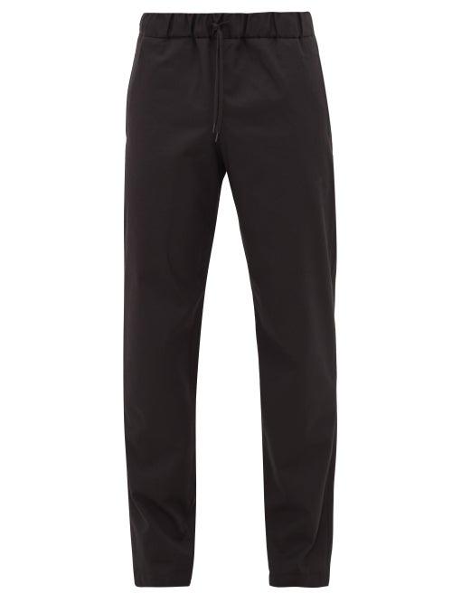 Matchesfashion.com A.p.c. - Kaplan Drawstring-waist Cotton-blend Chinos - Mens - Black