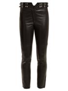 Matchesfashion.com Isabel Marant - Mid Rise Skinny Leather Trousers - Womens - Black