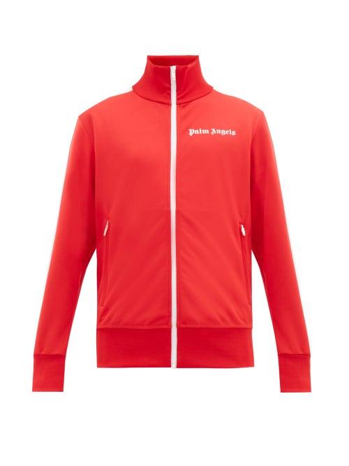 Matchesfashion.com Palm Angels - Sleeve Stripe Technical Jersey Track Jacket - Mens - Red