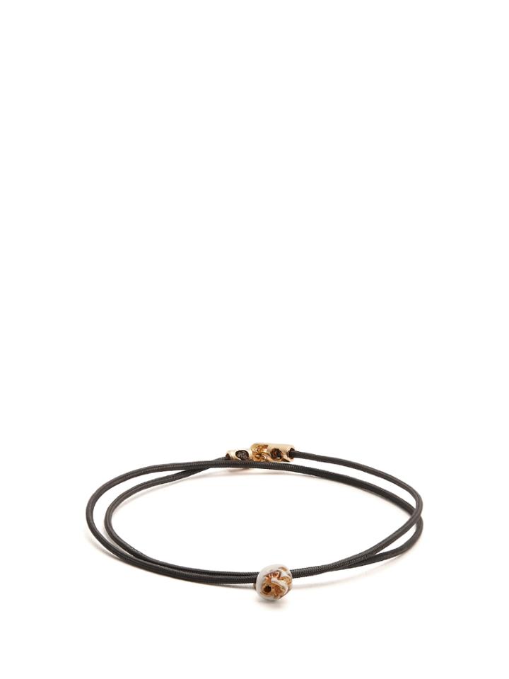 Luis Morais Double-wrap Skull Bracelet