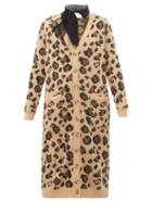 Matchesfashion.com Redvalentino - Leopard Jacquard Cotton Blend Cardigan - Womens - Multi