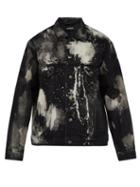 Matchesfashion.com Balenciaga - Paint Splattered Denim Jacket - Mens - Black White