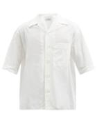 Matchesfashion.com Lemaire - Chest-pocket Open-weave Cotton Shirt - Mens - White