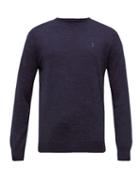 Matchesfashion.com Polo Ralph Lauren - Logo-embroidered Merino-wool Sweater - Mens - Navy