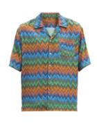 Matchesfashion.com Missoni - Zigzag-print Shirt - Mens - Green Multi