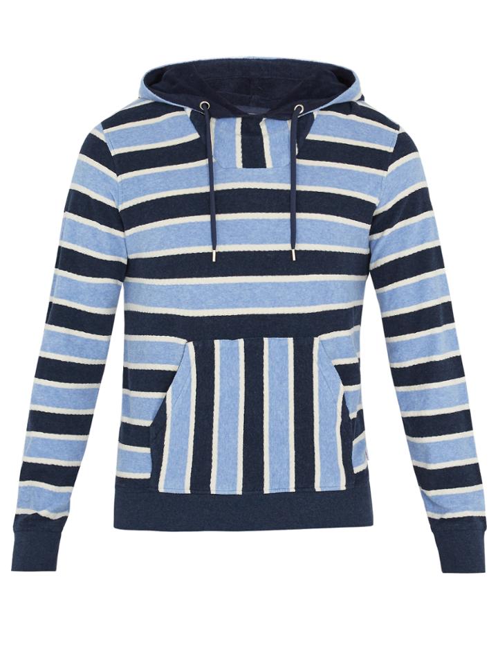 Orlebar Brown Karson Hooded Striped Cotton Sweatshirt