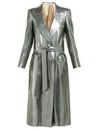 Matchesfashion.com Blaz Milano - Nova Double Breasted Metallic Jersey Blazer Dress - Womens - Silver