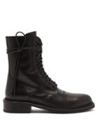 Matchesfashion.com Ann Demeulemeester - Laced Leather Boots - Womens - Black