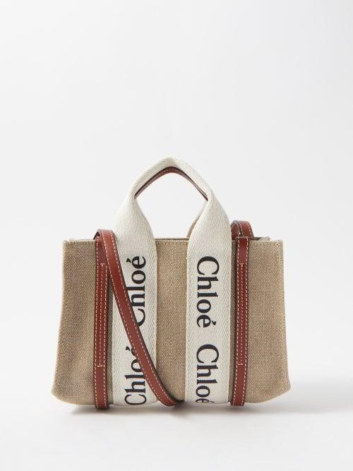 Chlo - Woody Mini Canvas Cross-body Bag - Womens - Beige