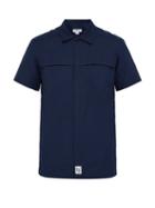 Matchesfashion.com A.p.c. - Midway Short Sleeved Cotton Shirt - Mens - Blue