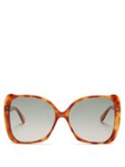 Matchesfashion.com Gucci - Butterfly Tortoiseshell Acetate Sunglasses - Womens - Tortoiseshell