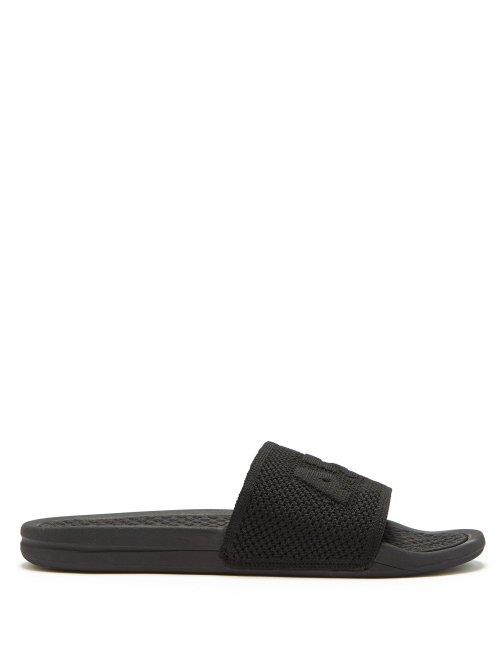 Matchesfashion.com Athletic Propulsion Labs - Big Logo Techloom Slides - Mens - Black