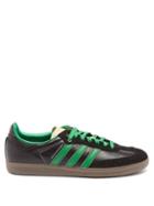 Matchesfashion.com Adidas X Wales Bonner - Samba Three-stripes Leather Trainers - Mens - Black Green