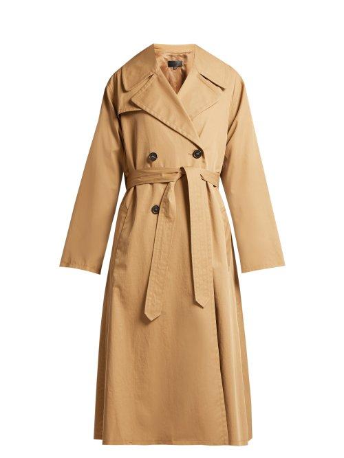 Matchesfashion.com Nili Lotan - Topher Belted Cotton Gabardine Trench Coat - Womens - Tan