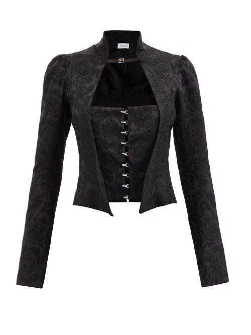 16arlington - Rupa High-neck Brocade Blazer - Womens - Black