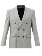 Matchesfashion.com Wardrobe. Nyc - Houndstooth-check Merino-wool Twill Blazer - Womens - Black White