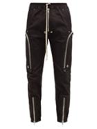 Matchesfashion.com Rick Owens - Drawstring-waist Organic Cotton-blend Trousers - Mens - Black