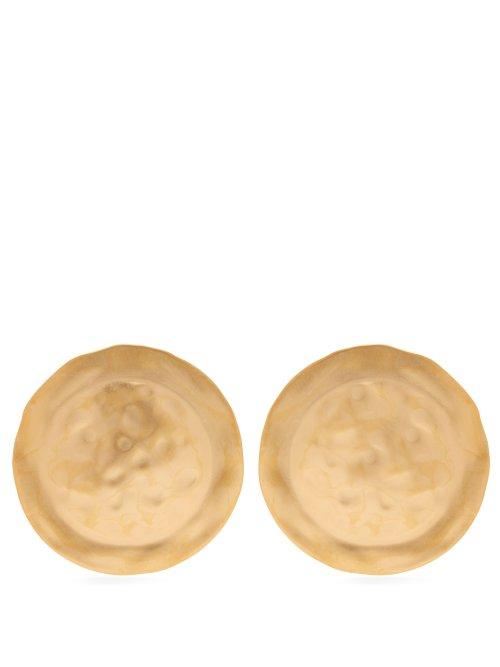 Matchesfashion.com Loewe - Shield Earrings - Womens - Gold