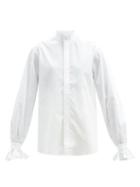 Matchesfashion.com Bourrienne Paris X - New Boudoir Embroidered Cotton-poplin Shirt - Womens - White