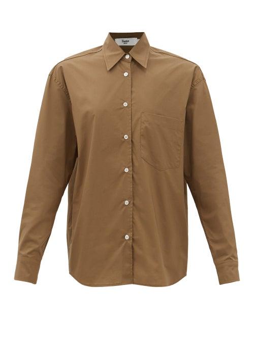 The Frankie Shop - Everyday Cotton-poplin Shirt - Womens - Khaki