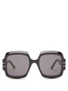 Ladies Accessories Dior - Diorsignature Oversized Square Acetate Sunglasses - Womens - Black