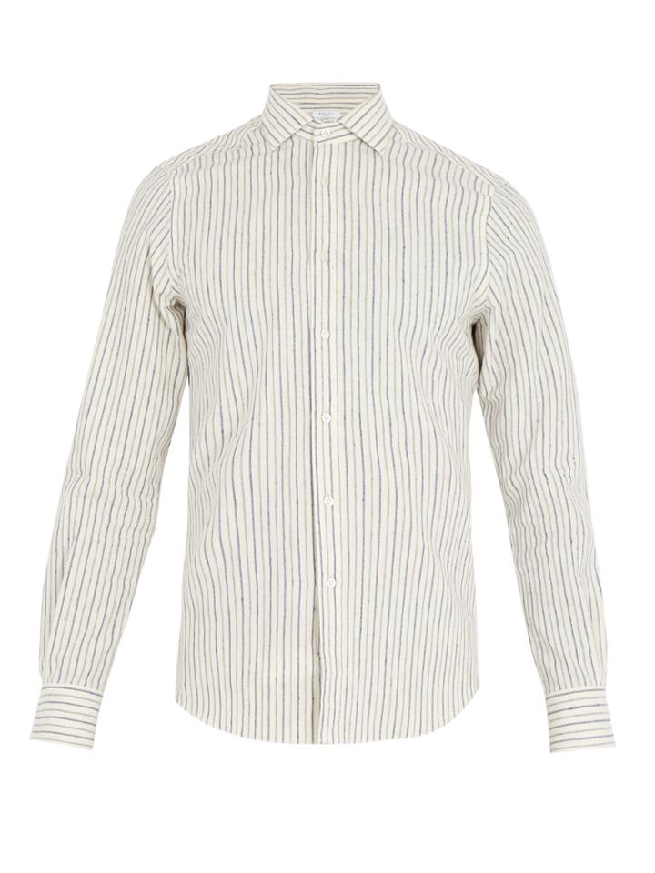 Boglioli Regular-fit Single-cuff Striped Cotton Shirt