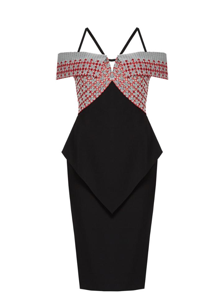 Roland Mouret Wheatstone Off-the-shoulder Stretch-crepe Dress