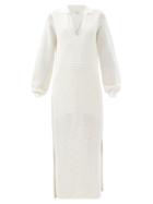 Frame - Side-slit Crochet Maxi Dress - Womens - Cream