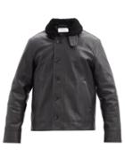 Matchesfashion.com Caruso - Shearling-collar Leather Flight Jacket - Mens - Black