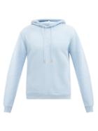 Matchesfashion.com Dolce & Gabbana - Logo-embroidered Cotton-blend Hooded Sweatshirt - Mens - Light Blue